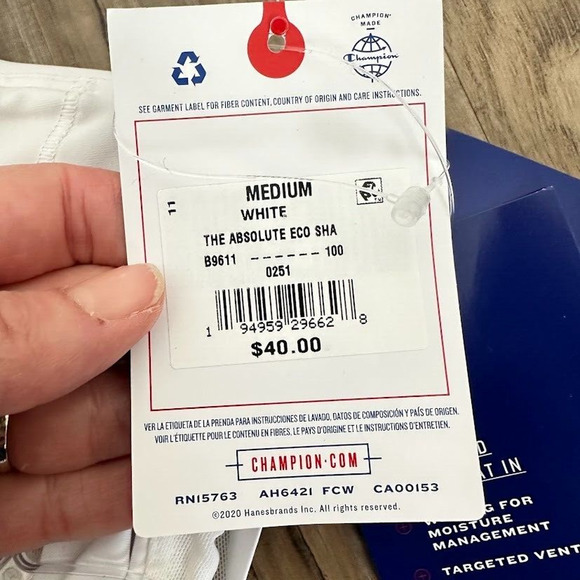 Champion Sports Bra M Absolute Eco Shape Double Dry Racerback Pullover Maximum - Picture 9 of 12